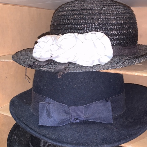Vintage Collector’s Bundle 6 Different Wool /Velvet/Straw Hats Retro Storage Box - Picture 10 of 17